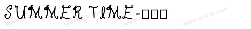 SUMMER TIME字体转换